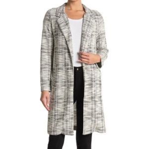 Melloday Tweed Long Blazer / Light Jacket